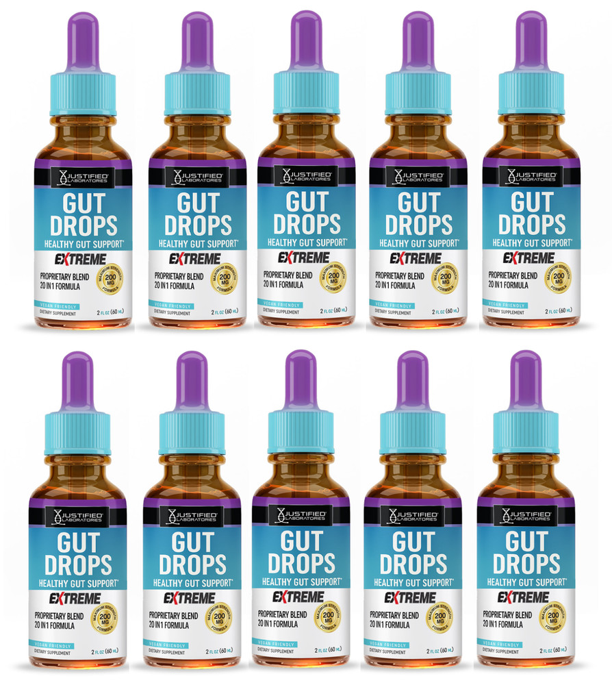 Gut Drops Extreme 200MG Healthy Gut Support 20-in-1 Proprietary Blend 10 Pack