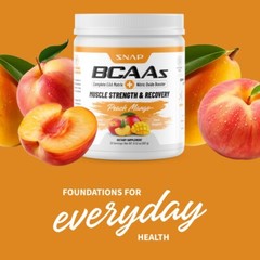 Snap Supplements Peach Mango BCAA Powder – Amino Energy – 2 Pack