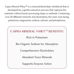 Mt. Capra Mineral Whey | A Whole Food, Bio-Available Mineral/Electrolyte Pow…