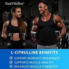 L Citrulline 3000mg Supplements L Arginine Muscle Strength Endurance 120 Count