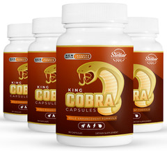 4 Pack King Cobra Capsules for Men-New Improved Formula-90 Capsules x4