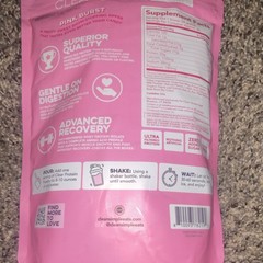 Clean Simple Eats Clear Whey Protein Isolate Pink Burst Grass Fed 20oz