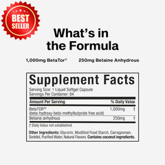 HMB Free Acid 1OOOMg Muscle Supplement 42 Liquid Softgels Recovery US