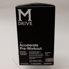 M Drive Accelerate Pre-Workout Mixed Berry 30 Stick Packs, Beet Root, Caffeine