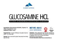 GLUCOSAMINE HCL POWDER 100% PURE PHARMACEUTICAL QUALITY JOINT REGENERATION
