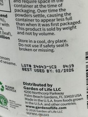 Garden Of Life Sport Certified Grass Fed Whey Vanilla 23.28oz (660g) New Sealed