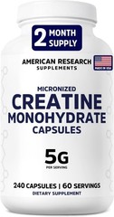 Creatine Monohydrate 5g Capsules 240 Count Vegan