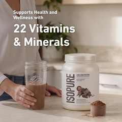 Isopure Low Carb Whey Protein Isolate Powder Dutch Chocolate 25g Protein 1lb