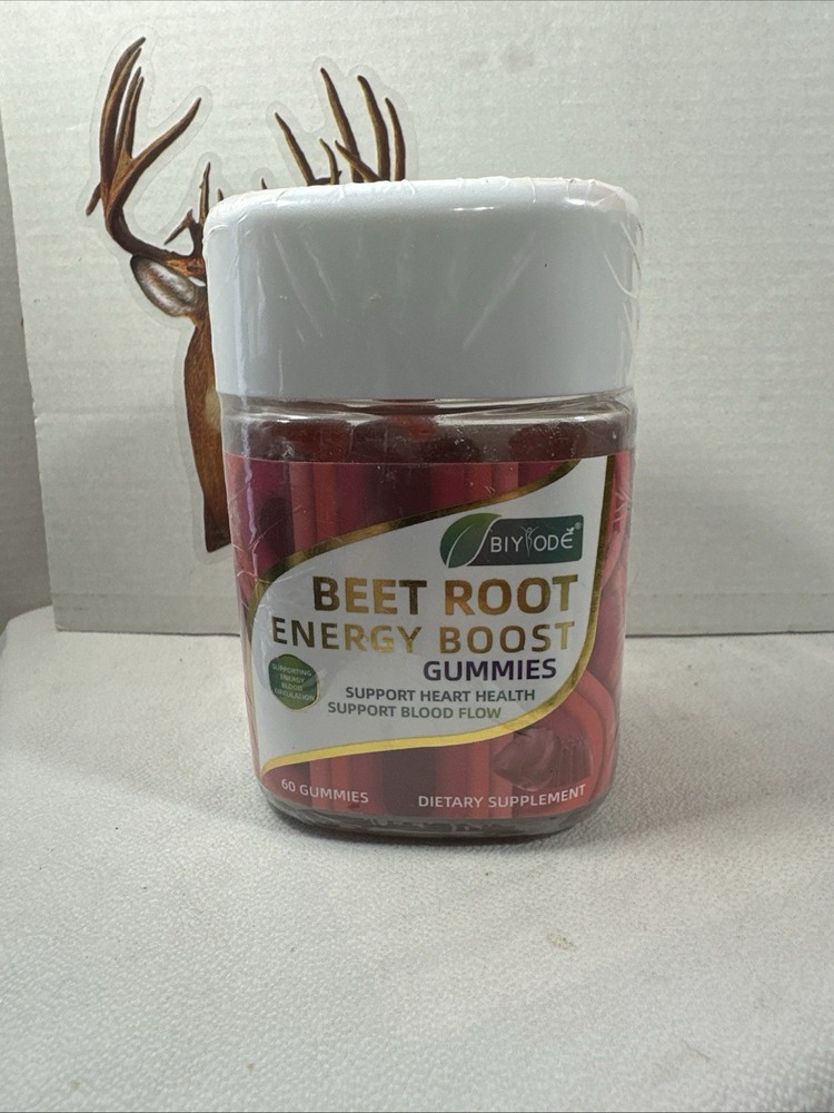 Biyode Beet Root Emery Boost Gummies Supports Heart Health Blood Flow 60 Gummies