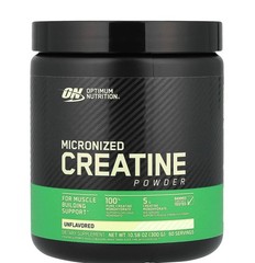 Optimum Nutrition Micronized Creatine Powder Unflavored, 10.6oz 300g 60 Servings