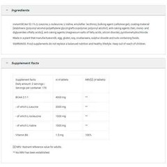 BCAA+B6 VITAMIN – TOP amino acids, protein, energy for muscles and regeneration