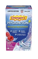 Emergen-C Hydration+ Sports Electrolyte 0.33 Ounce (Pack of 18), Raspberry