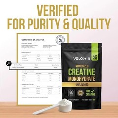 Micronized Creatine Monohydrate Powder – 100% Pure Creatine Powder Unflavored an