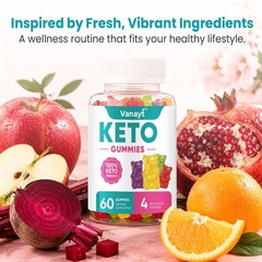 Keto ACV Gummies 60 Ct Apple Cider Vinegar Dietary Supplement for Keto Support