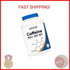 Nutricost Caffeine Pills 100mg, 500 Capsules