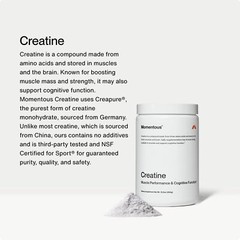 Momentous Creatine Monohydrate Powder 90 Servings Supports Muscle Recovery