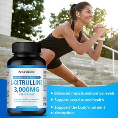 3000mg L-Citrulline Support Muscle Recovery* Gluten Free 30/60/120 Capsules