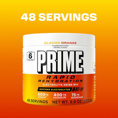 Prime Rapid Rehydration Electrolyte Powder, Glacier Orange, Sugar Free Hydration