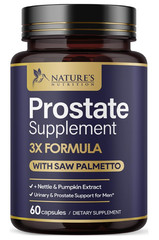 Prostate Health Supplements for Men – 3X Strength with Saw Palmetto Blend Stingi