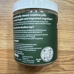 Creatine Monohydrate Pills – Muscle Builder, 180 Capsules, 45 Servings