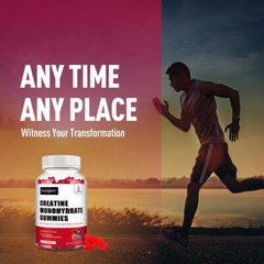 Creatine Monohydrate Gummy Energy Enhancement Improves Muscle