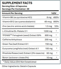 High T Black 120ct Natural Testosterone Booster – Strength, Stamina, Libido