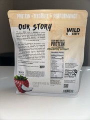 Wild Society Clear Whey Protein Isolate 16 Servings, Strawberry Coconut