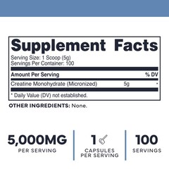 Creatine Monohydrate Powder (Unflavored | 500g), 5000 mg Per Serving, Microni…