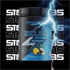 Storm Labs Zeus Pre Workout Supplement (30 Servings) Blue Hawaiian -Pump/Focus