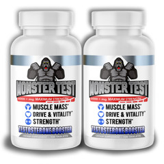#1 Testosterone Booster Monster Test Tablets 240ct + Creatine Monohydrate 300g