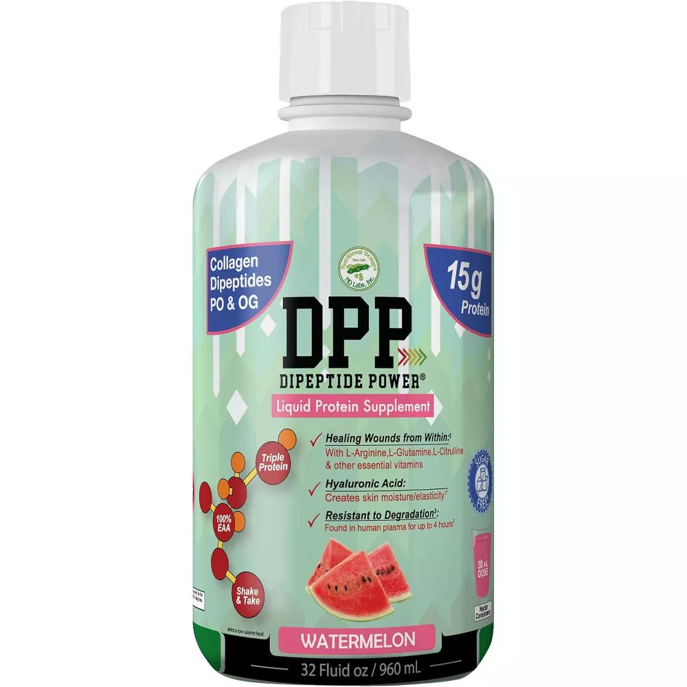 Nutritional Designs DPP Dipeptide Power Liquid Protein Watermelon Flavor 32 oz