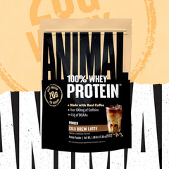 100% Whey Protein Powder Instant Iced Coffee – Real Coffee for Preworkout, Post