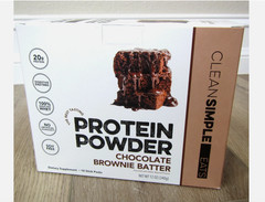 NEW CLEAN SIMPLE EATS PROTEIN POWDER CHOCOLATE BROWNIE BATTER 10 STICKS 12 OZ