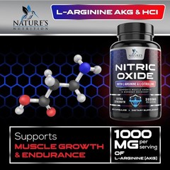 Nitric Oxide Booster 3000mg L-Arginine 3X Extra Strength Capsules