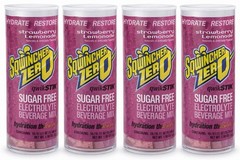 4 Packs of 10 Sqwincher Qwik Stik Powder Mix ZERO Strawberry Lemonade Flavor