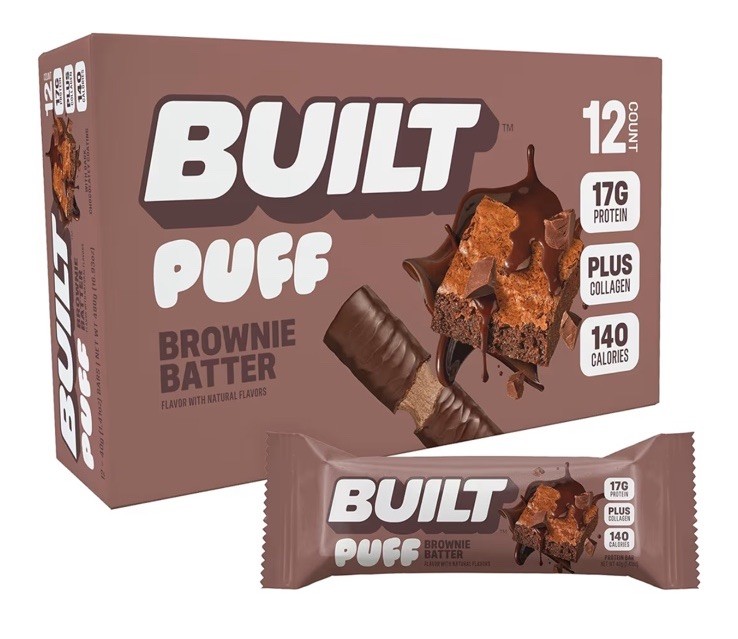 Built Brownie Batter Protein Bar 12 Count 17g Protein Collagen Gluten Free