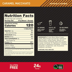 New Flavor Gold Standard 100% Whey Protein Powder, Caramel Macchiato, 2 Pound (P