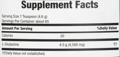 100% Pure Glutamine Powder, 300G Jar (1Ct), Nutrient Replenishment Powder for Po