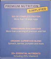 Vitala Organic Protein Smoothie Pouches Kids & Adults DHA Omega-3 (10 CT) Berry
