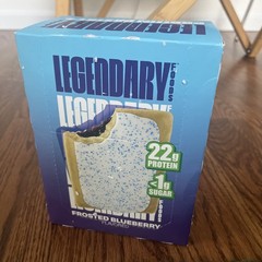 Legendary Foods Protein Pastry+ Frosted Blueberry 8 Pack 22g Protein Gluten Free