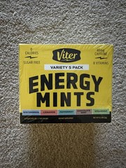 5 Variety Packs (20 in each pack) 40mg Caffeine Energy Mints
