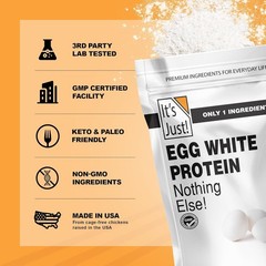 Keto-Friendly Egg White Protein Powder, 8oz – Unflavored Versatility for Health