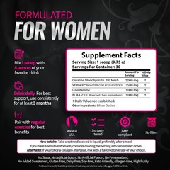 Bold Buns Creatine for Women – Supplement with 12.7 Ounce (Pack of 1), White