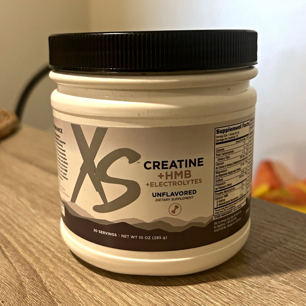XS Creatine Monohydrate + Calcium HMB Electrolytes Unflavored Powder 10 oz