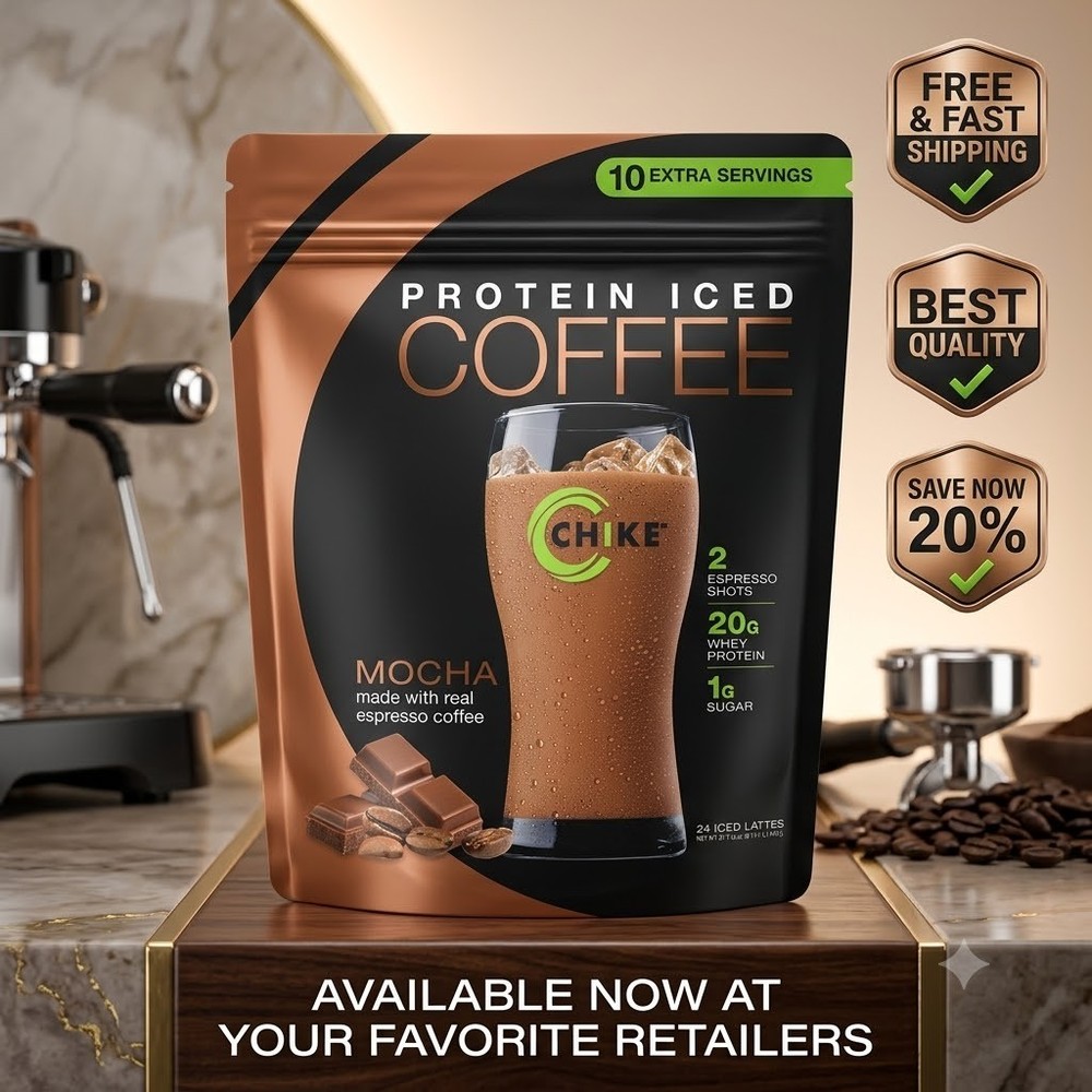 Chike Protein Iced Coffee 20g Whey Protein Powder, Mocha – 27.1 oz