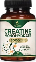 Unflavored Creatine Monohydrate Capsules – 3g/Serving for Strength & Performance