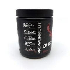 Bucked Up Pre-Workout Powder 200mg Caffeine Blood Raz 25 Servings EXP 04/27