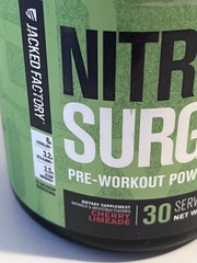 Jacked Factory NitroSurge Pre-Workout Powder Cherry Limeade 30 Serv 8.57oz