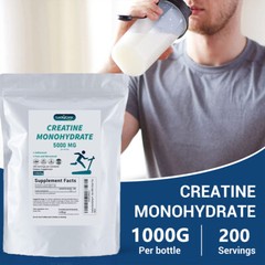 Creatine Monohydrate Powder Non-GMO Gluten Free 200 Servings Creatine Supplement