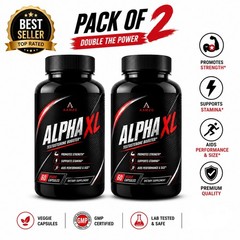 (Pack 2) Alpha Xl Advanced Male Support Supplement Alphaxl Vitamin 60 Caps USA